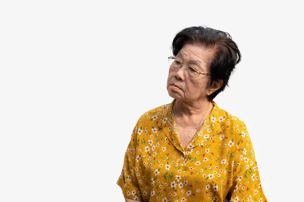 Tired Upset Mature Old Woman Suffering Strong Chronic Headache Migraine — Stock Photo, Image