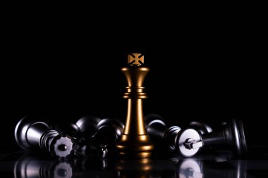 Altın Kral satranç, başarılı iş liderliği kavramı olan satranç tahtasının son sırasıdır.