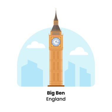 İngiltere, Londra 'daki Westminster Sarayı' nın ikonik saat kulesi..