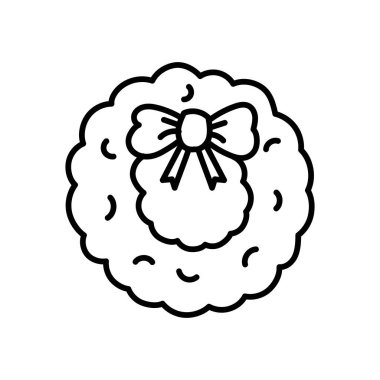 Daimi yeşil dallardan oluşan dairesel bir düzenleme, Holly, ve kızılötesi yay, geleneksel olarak kapılarda asılı..