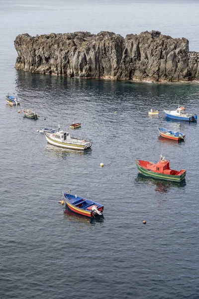 Camara Dos Lobos 2022 Ekim Madeira Atlantik Kıyısındaki Köy Limanına — Stok fotoğraf