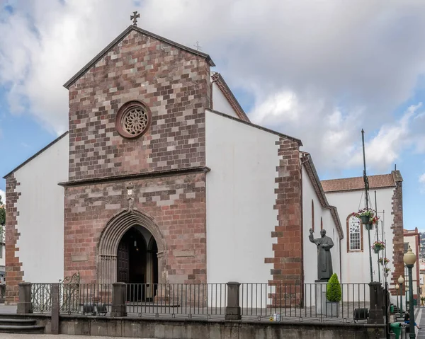 Městská Krajina Kostelem Katedrály Zastřelen Jasném Podzimním Světle Funchalu Madeira — Stock fotografie