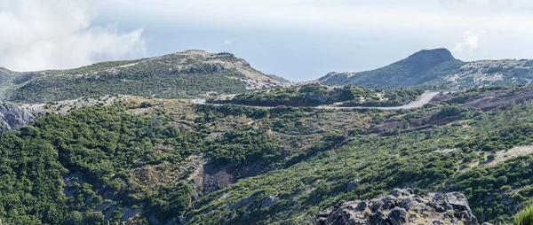 Paysage Avec Route Panoramique Sur Sommet Intérieur Île Madère Sud — Photo