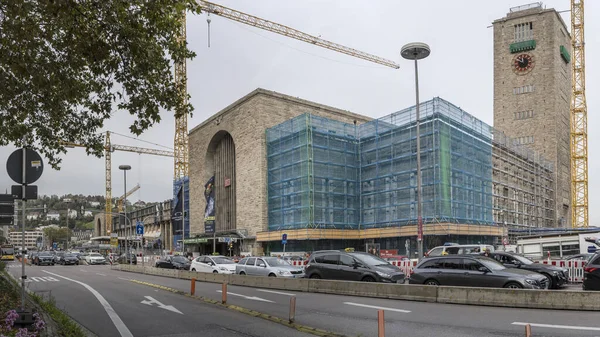 Stuttgart 2022 Ekim Demiryolu Istasyon Yenileme Sahasının Tarihi Ana Binasında — Stok fotoğraf