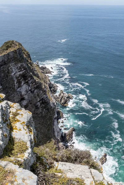 Cape Point Teki Atlantik Okyanusu Nun Manzarası Parlak Yaz Işığında — Stok fotoğraf