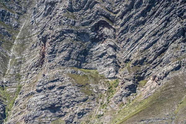 Aerial Landscape Glider Waves Rock Layers Cliffs Langeberge Range Shot — Stock Photo, Image