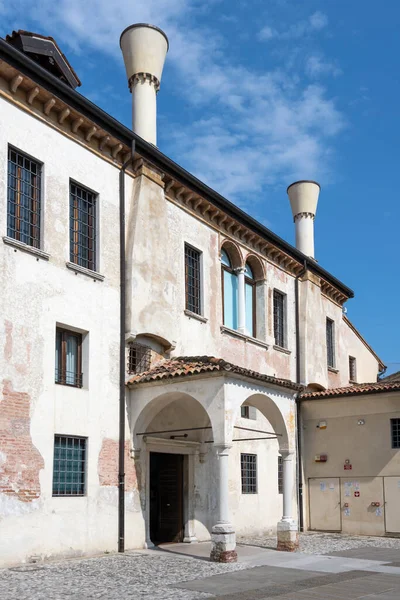 Treviso Veneto Talya Parlak Işıkta Çekilen Küçük Loggia Eski Binanın — Stok fotoğraf