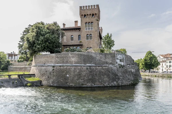 Sile Nehri San Paolo Surlarının Etrafını Saran Şehir Manzarası Treviso — Stok fotoğraf