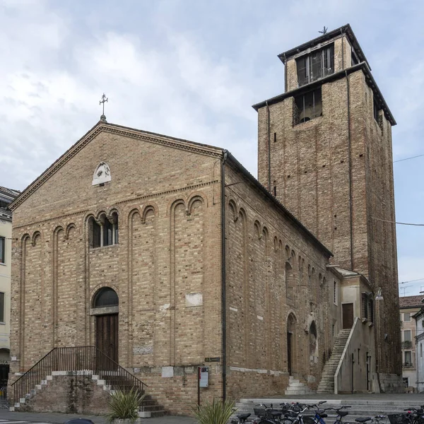 Vista San Giovanni Baptisterio Disparado Desde Oeste Luz Brillante Treviso —  Fotos de Stock