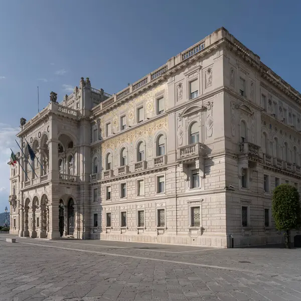 Pejzaż Miejski Monumentalnym Pałacem Governo Placu Unit Italia Nakręcony Jasnym — Zdjęcie stockowe