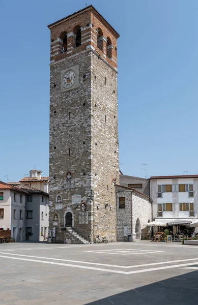 Marano Lagunare Italy May 2023 Cityscape Millennial Tower Main Square — Stock Photo, Image