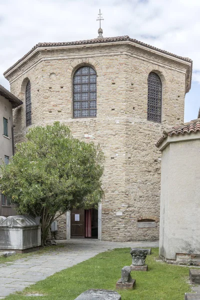 View Santa Eufemia Church Baptistery Shot Bright Light Grado Friuli — Stock Photo, Image