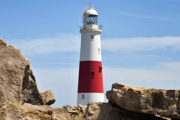 Portland Bill Lighthouse Portland Island Dorset England Storbritannia – stockfoto