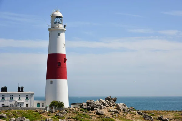 Portland Bill Lighthouse Portland Island Dorset England Storbritannia – stockfoto