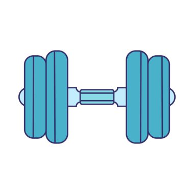 Fitness dambıl simgesi izole edildi