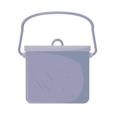 çelik tencere simgesi izole tasarımı