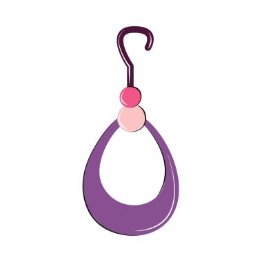 Küpe dişisi aksesuar simgesi izole edildi