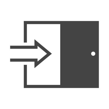 Çıkış kapısı işareti acil durum simgesi izole edildi