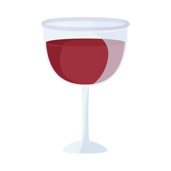 Wine Glass Icon Flat Isolated — Vetor de Stock