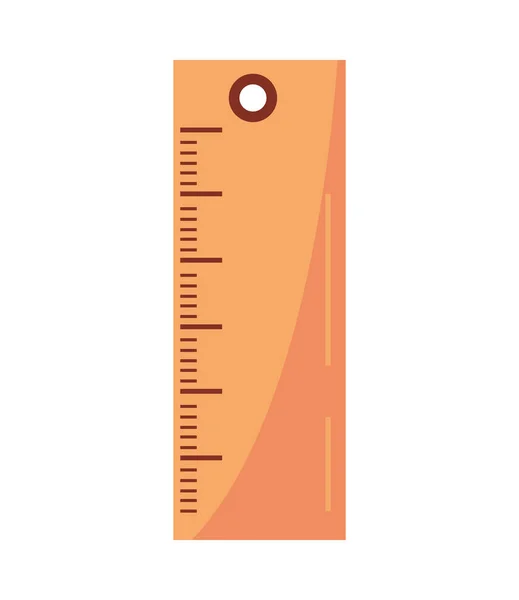 School Ruler Supply Icon Isolated — Stock Vector
