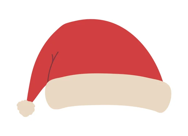 Χριστούγεννα Santa Καπέλο Εικονίδιο Απομονωμένο — Διανυσματικό Αρχείο