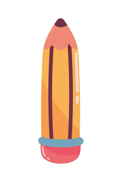 鉛筆の学校用品のアイコンは — ストックベクタ