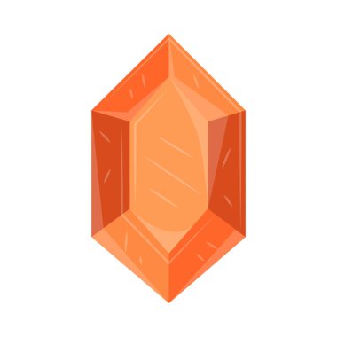 Geometrik değerli taş simgesi izole edilmiş düz