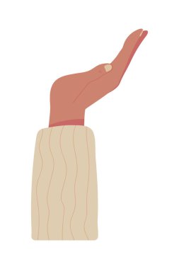 El hareketi simgesi izole edilmiş düz simge