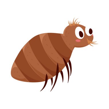 pire böceği çizgi film simgesi izole edildi