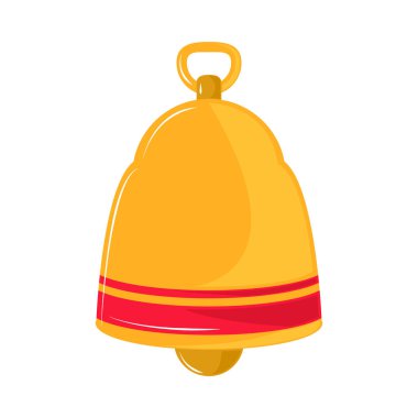 Çan dekorasyon simgesi izole edildi