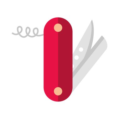 bıçak çoklu araç simgesi düz izole