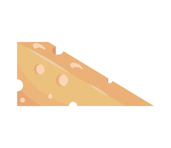 Εικονίδιο Τυρί Φέτα Επίπεδη Απομονωμένη — Διανυσματικό Αρχείο