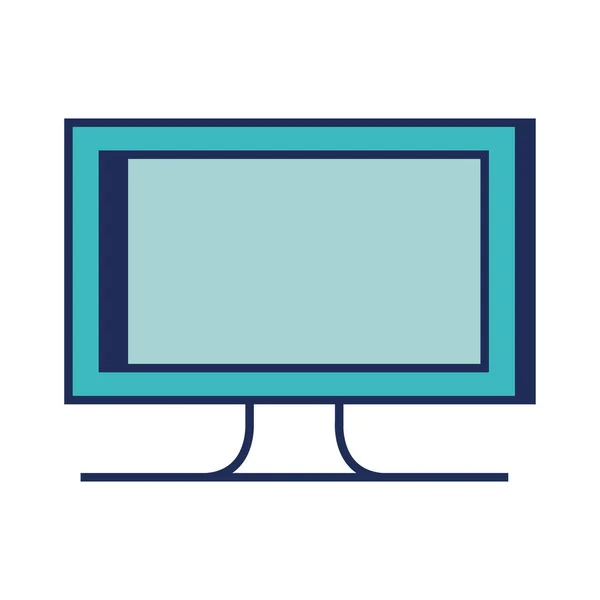 Computer Screen Icon Isolated Flat — Vettoriale Stock