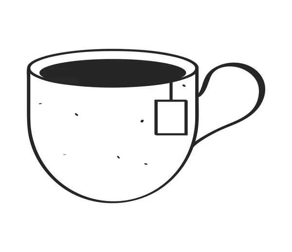 Kaffeetasse Ikone Isoliertes Design — Stockvektor