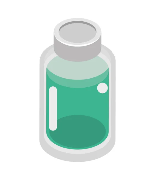 Isometrische Flasche Medizin Ikone Isoliert — Stockvektor