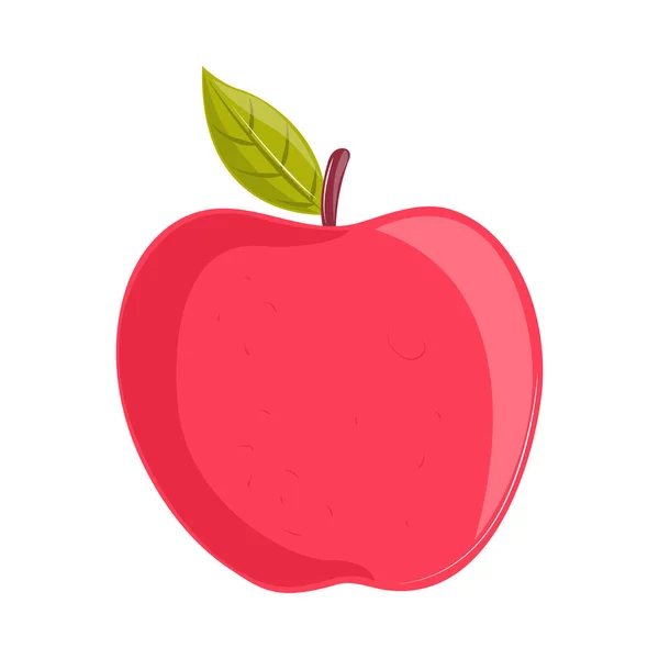 Ikone Der Apfelfrucht Isoliert — Stockvektor