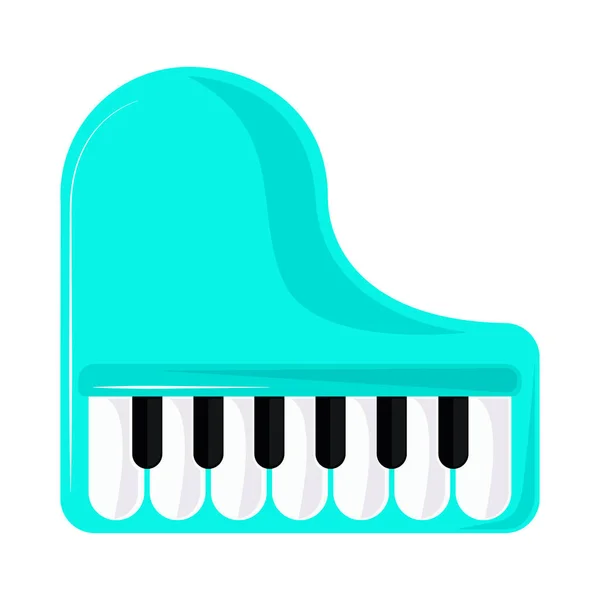 钢琴乐器图标孤立 — 图库矢量图片
