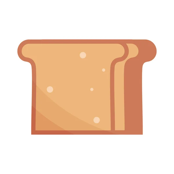 Скибочка Хліба Значок Плоский Ізольований — стоковий вектор