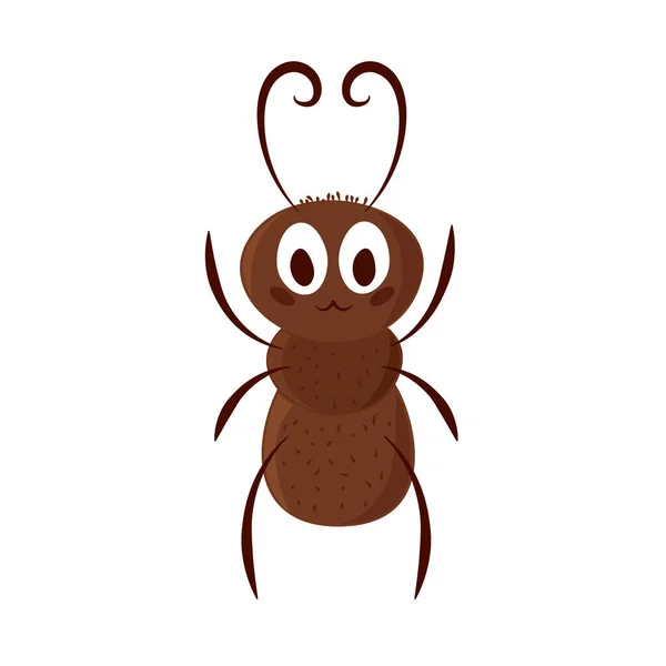 Fourmi Insecte Dessin Animé Icône Isolé — Image vectorielle