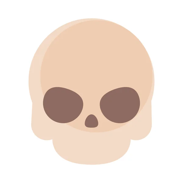 Skull Flat Icon White Background — Stockový vektor