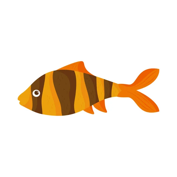 Clownfish Pictogram Geïsoleerd Plat Ontwerp — Stockvector