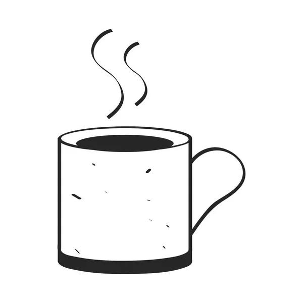 Bögre Kávé Ikon Izolált — Stock Vector
