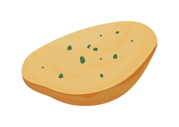 Half Aardappel Icoon Geïsoleerd Plat — Stockvector