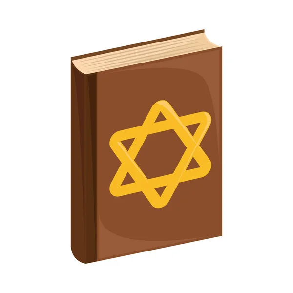 Torah Hanukkah Jewish Icon Isolated — Stock Vector