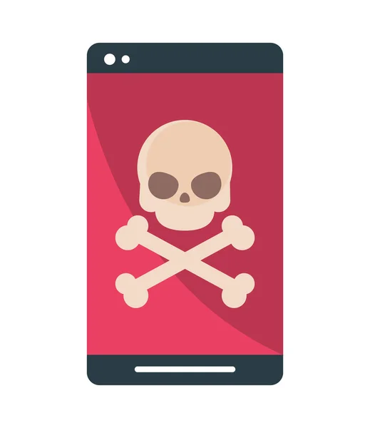 stock vector smartphone cyber fraud icon isolated