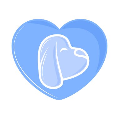 Köpek dostu ikon izole edildi