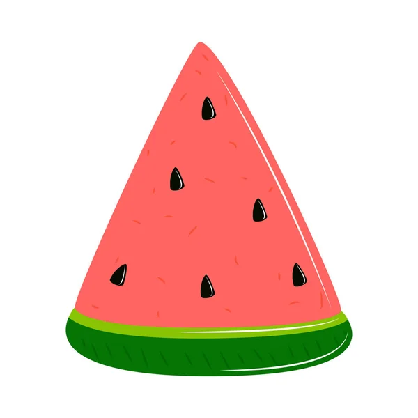 Vattenmelon Frukt Livsmedel Ikon Isolerad — Stock vektor