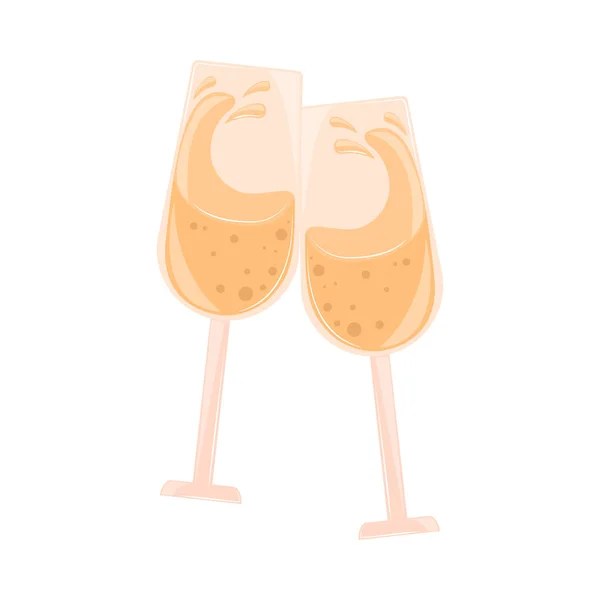 Champagne Dryck Fest Ikon Isolerad — Stock vektor