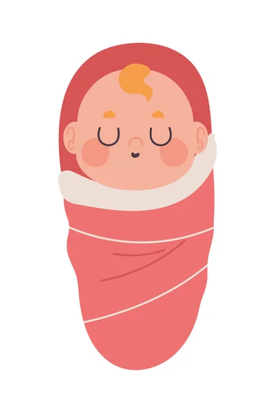 Baby Girl Blanket Icon Isolated — Stock Vector