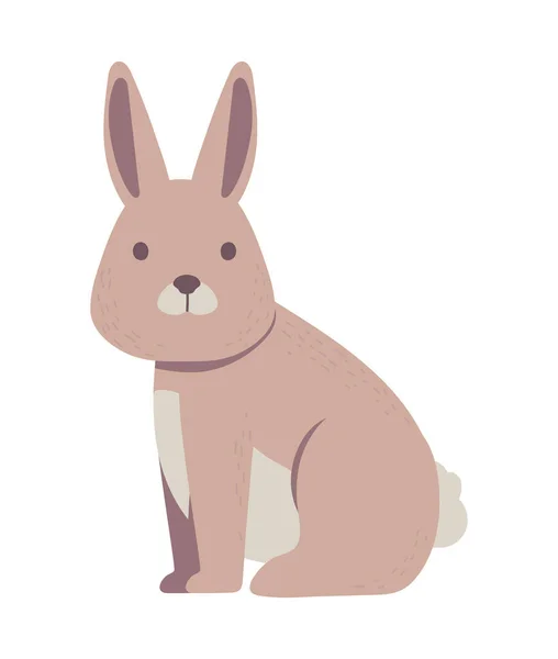 Rabbit Winter Animal Icon Isolated — Stock Vector
